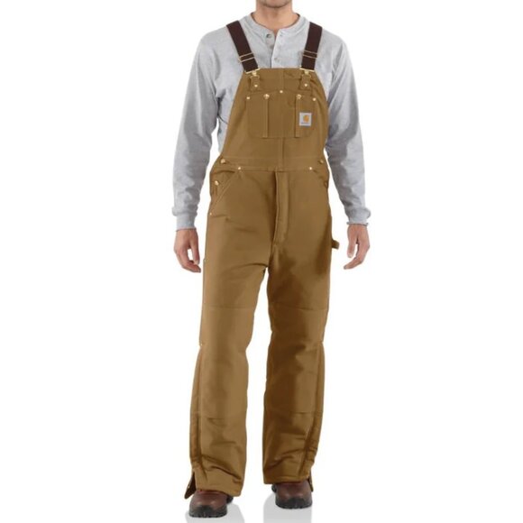 Carhartt Other - NWT DEADSTOCK Carhartt R03 USA Made Arctic Quilt Lined Duck Bib Overall 34x34